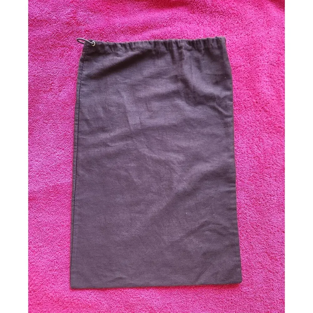New Gucci Brown Cotton Dust Bag Drawstring Pouch 17x11 Authentic Storage Cover